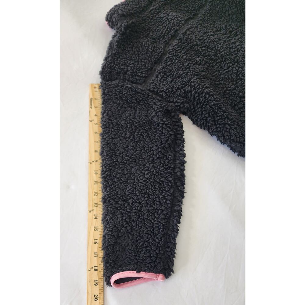 Susan G Komen Sweatshirt Womens Medium Black Sherpa Cozy Pullover Earth Yoga - Picture 7 of 13